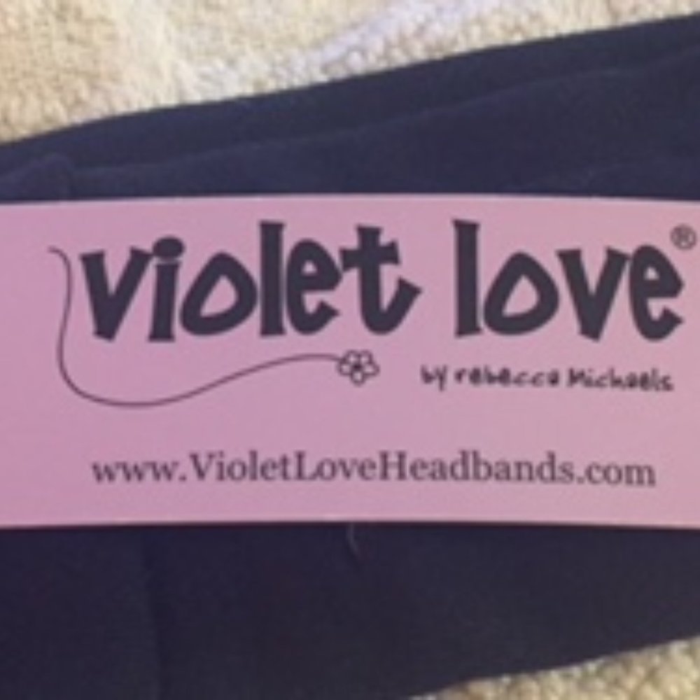 Violet Love Headband - Black